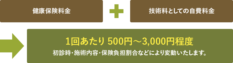 1回あたり 500円～3,000円程度