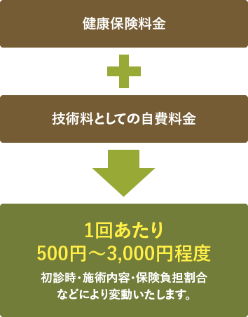 1回あたり 500円～3,000円程度